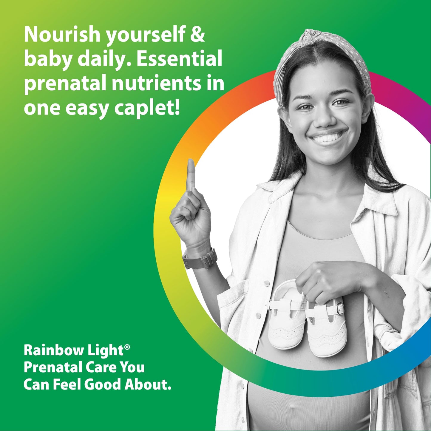 Rainbow Light Prenatal One Multivitamin Support from Conception to Postnatal, High Potency, Clinically Proven Absorption of Vitamin D, B2, Folate, Calcium - Maple Wellness Supplements