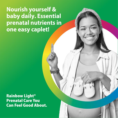 Rainbow Light Prenatal One Multivitamin Support from Conception to Postnatal, High Potency, Clinically Proven Absorption of Vitamin D, B2, Folate, Calcium - Maple Wellness Supplements