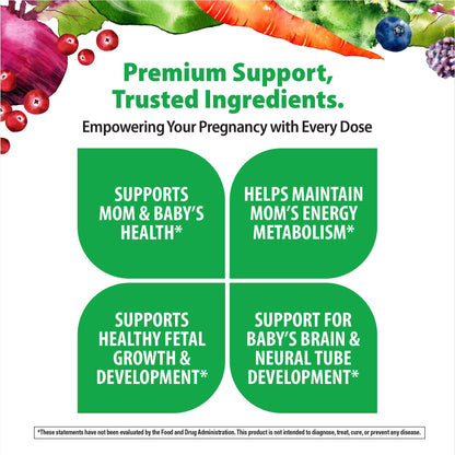 Rainbow Light Prenatal One Multivitamin Support from Conception to Postnatal, High Potency, Clinically Proven Absorption of Vitamin D, B2, Folate, Calcium - Maple Wellness Supplements