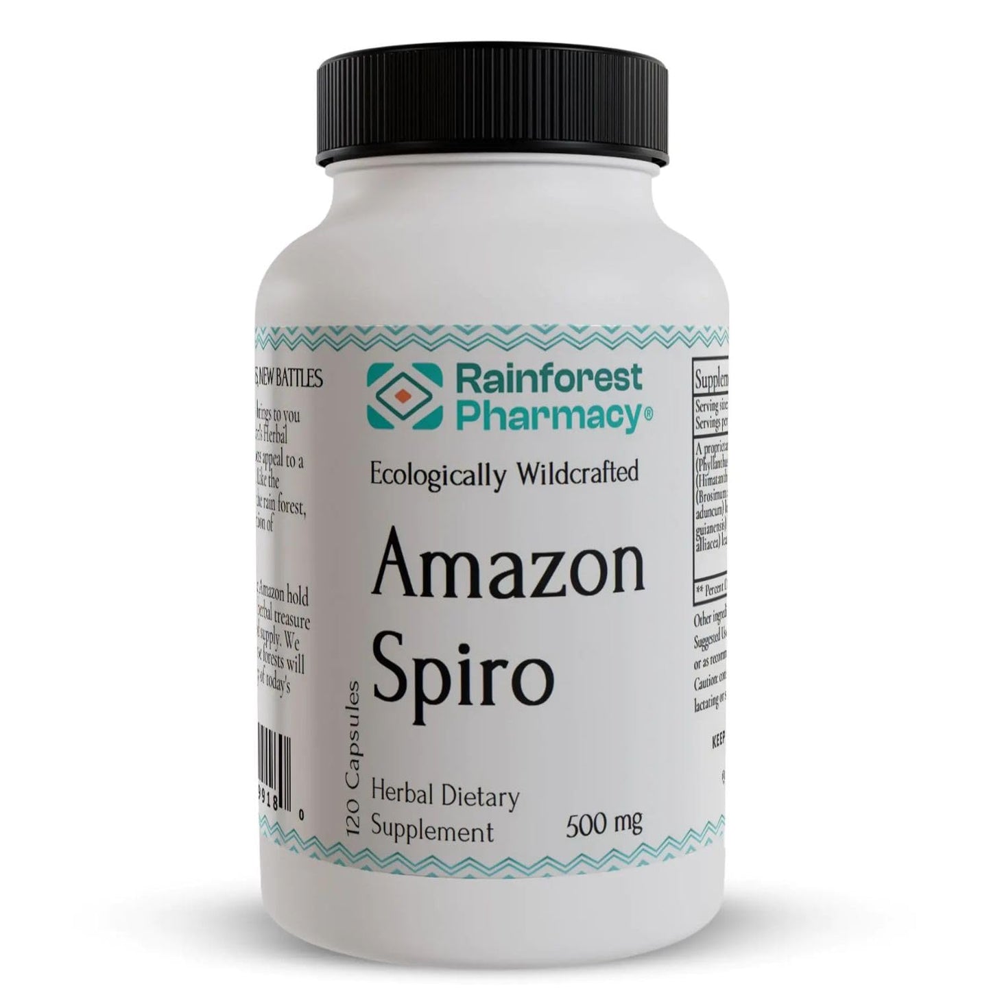 Rainforest Pharmacy Spiro Natural Herbal Supplement| 120 Vegetarian Capsules, 500 mg | Ecologically Wildcrafted Chanca Piedra & 5 Amazon Rainforest Herbs | Non-GMO - Maple Wellness Supplements