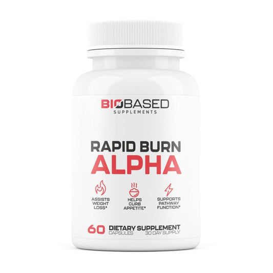 Rapid Burn Alpha - Fat Burner for Men - Supports Healthy Pathways Associated with Activity - Supports Appetite Control, Energy Booster, Helps Increase Metabolism & Fat Loss - 60 Unisex Capsules - Maple Wellness Supplements