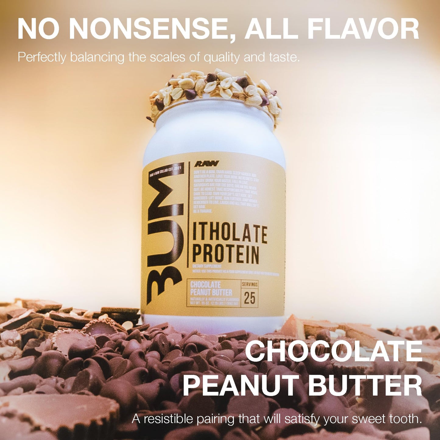 RAW Whey Isolate Protein Powder, Chocolate Peanut Butter (CBUM Itholate) - 100% Grass - Maple Wellness Supplements