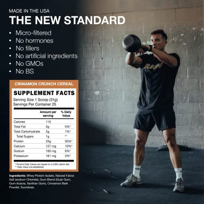 RAW Whey Isolate Protein Powder, Cinnamon Crunch (CBUM Itholate Protein) - 100% Grass - Maple Wellness Supplements