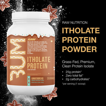 RAW Whey Isolate Protein Powder, Gingerbread (CBUM Itholate Protein) - 100% Grass - Maple Wellness Supplements