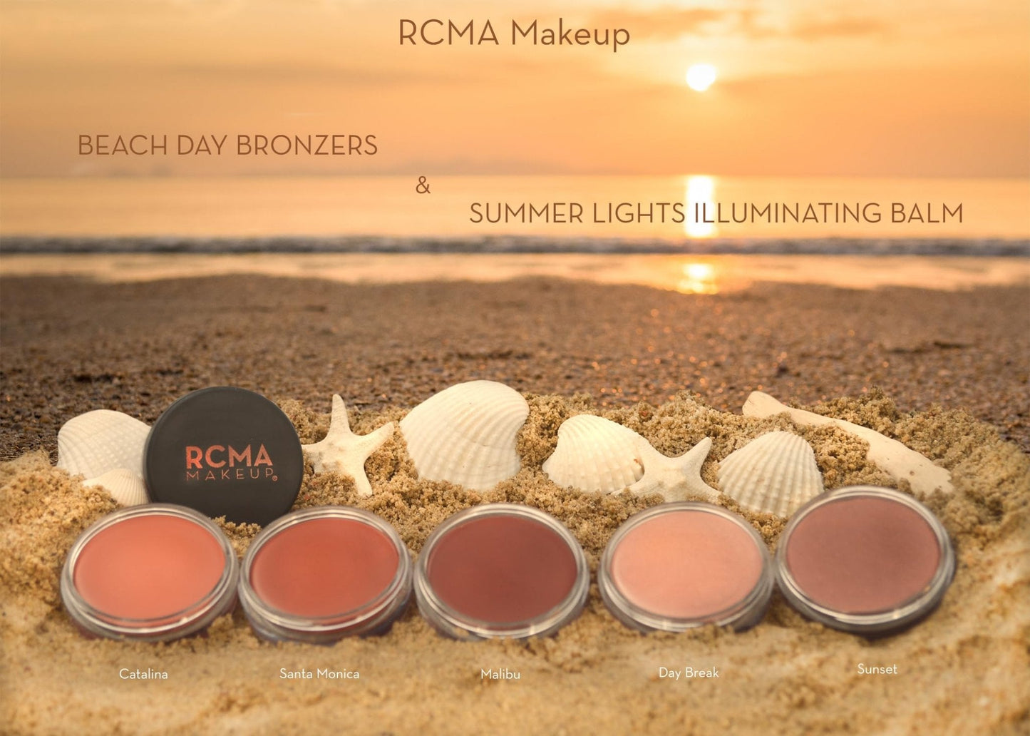 RCMA Beach Day Bronzers | Cream to Powder | Sunny Appearance | Ultra Smooth Texture | Catalina .42oz - Maple Wellness Supplements