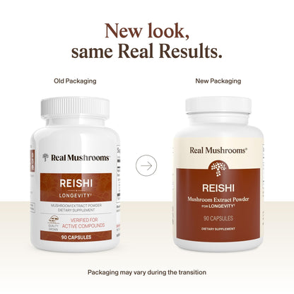 Real Mushrooms Reishi Mushroom Capsules - Handpicked Organic Mushroom Extracts - Maple Wellness Supplements