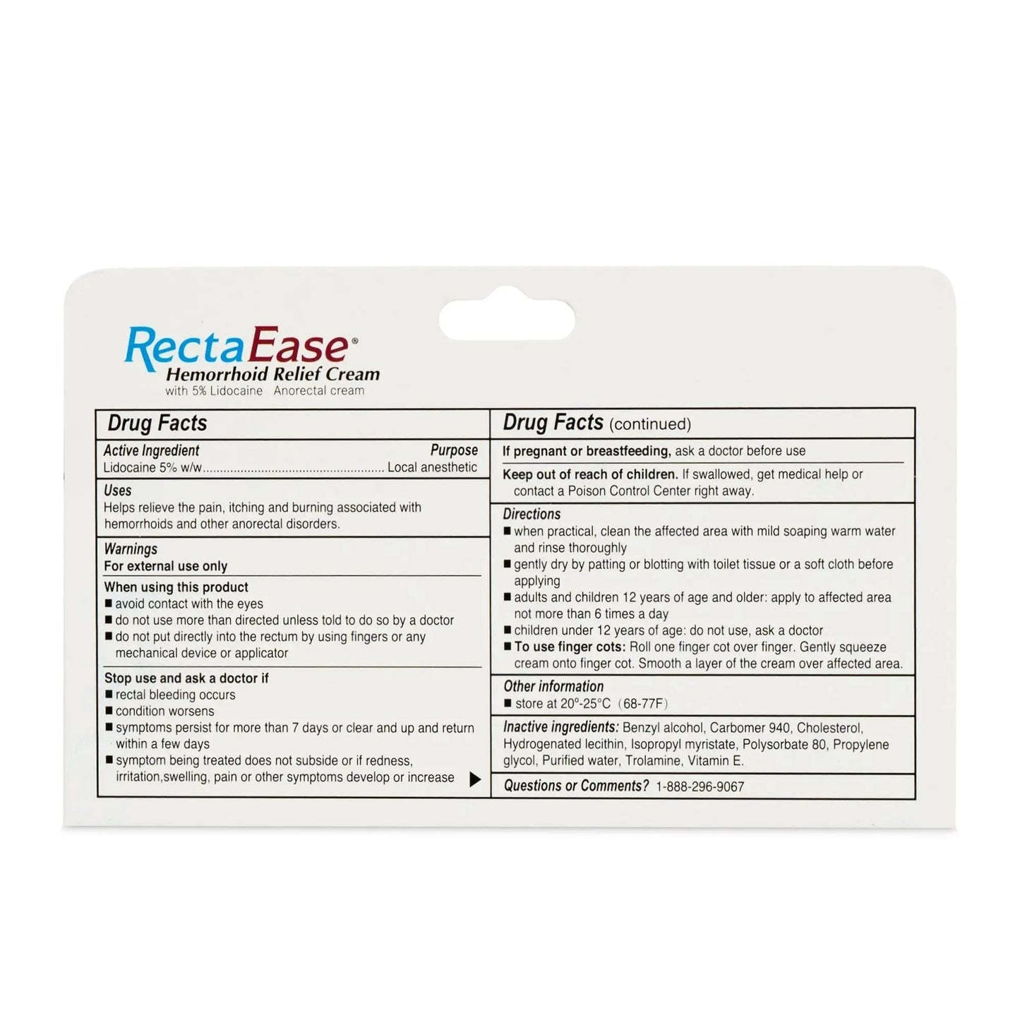 RectaEase (2 Pack) 5% Lidocaine Hemorrhoid Relief Cream 1 oz Tube, Anorectal Cream, Rapid Numbing Relief, Hemorrhoid Treatment from Itch and Burn - Maple Wellness Supplements