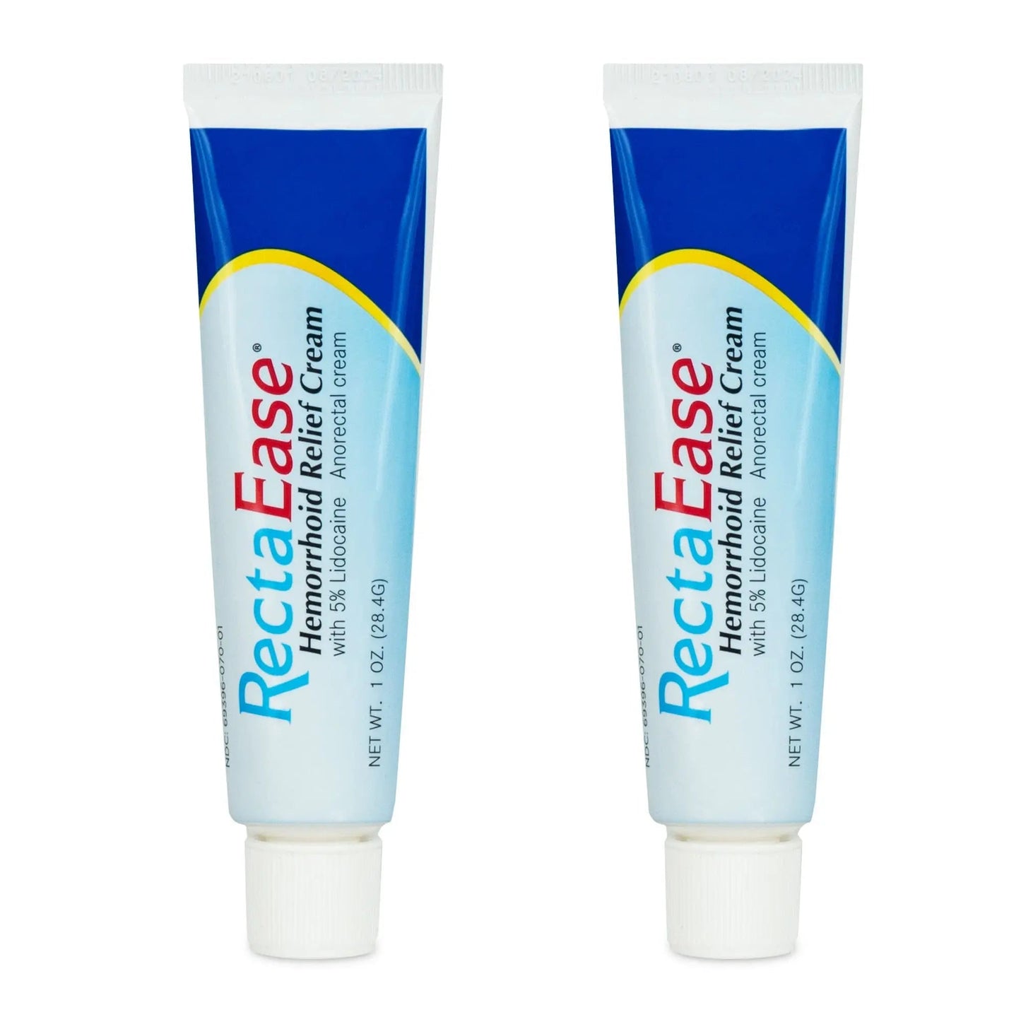 RectaEase (2 Pack) 5% Lidocaine Hemorrhoid Relief Cream 1 oz Tube, Anorectal Cream, Rapid Numbing Relief, Hemorrhoid Treatment from Itch and Burn - Maple Wellness Supplements