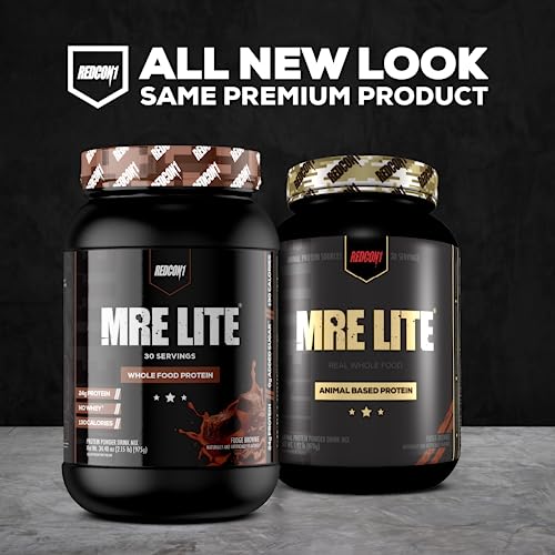 REDCON1 MRE Lite Whole Food Protein Powder, Blueberry Cobbler - Low Carb & Whey - Maple Wellness Supplements