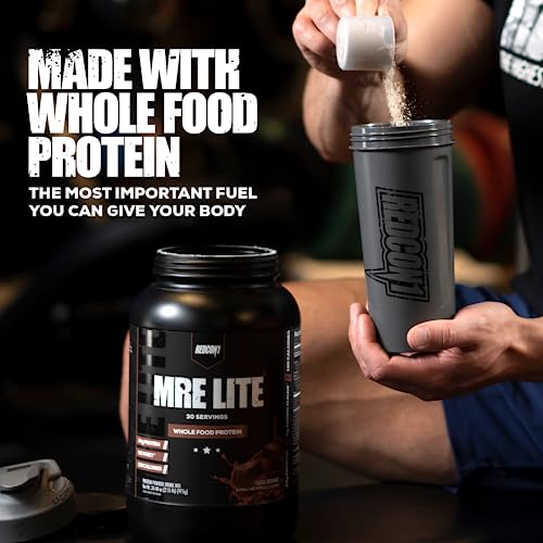 REDCON1 MRE Lite Whole Food Protein Powder, Fudge Brownie - Low Carb & Whey - Maple Wellness Supplements