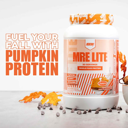 REDCON1 MRE Lite Whole Food Protein Powder, Juniors, Pumpkin Cheesecake - Low Carb - Maple Wellness Supplements