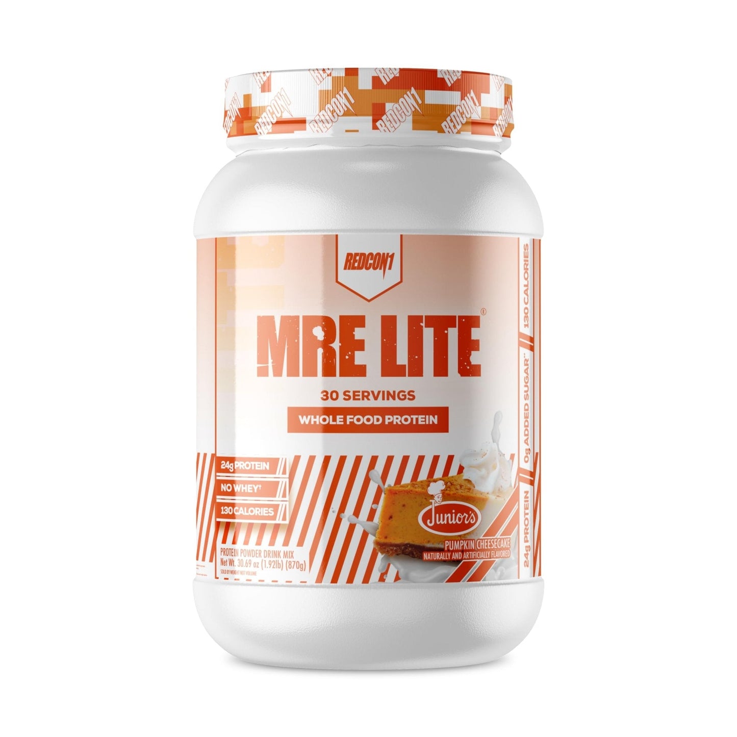 REDCON1 MRE Lite Whole Food Protein Powder, Juniors, Pumpkin Cheesecake - Low Carb - Maple Wellness Supplements