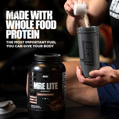 REDCON1 MRE Lite Whole Food Protein Powder, Peanut Butter Cookie - Low Carb & Whey - Maple Wellness Supplements