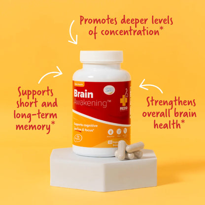 Redd Remedies, Brain Awakening, Supports Cognitive Function and Focus, 120 Vegan Capsules - Maple Wellness Supplements