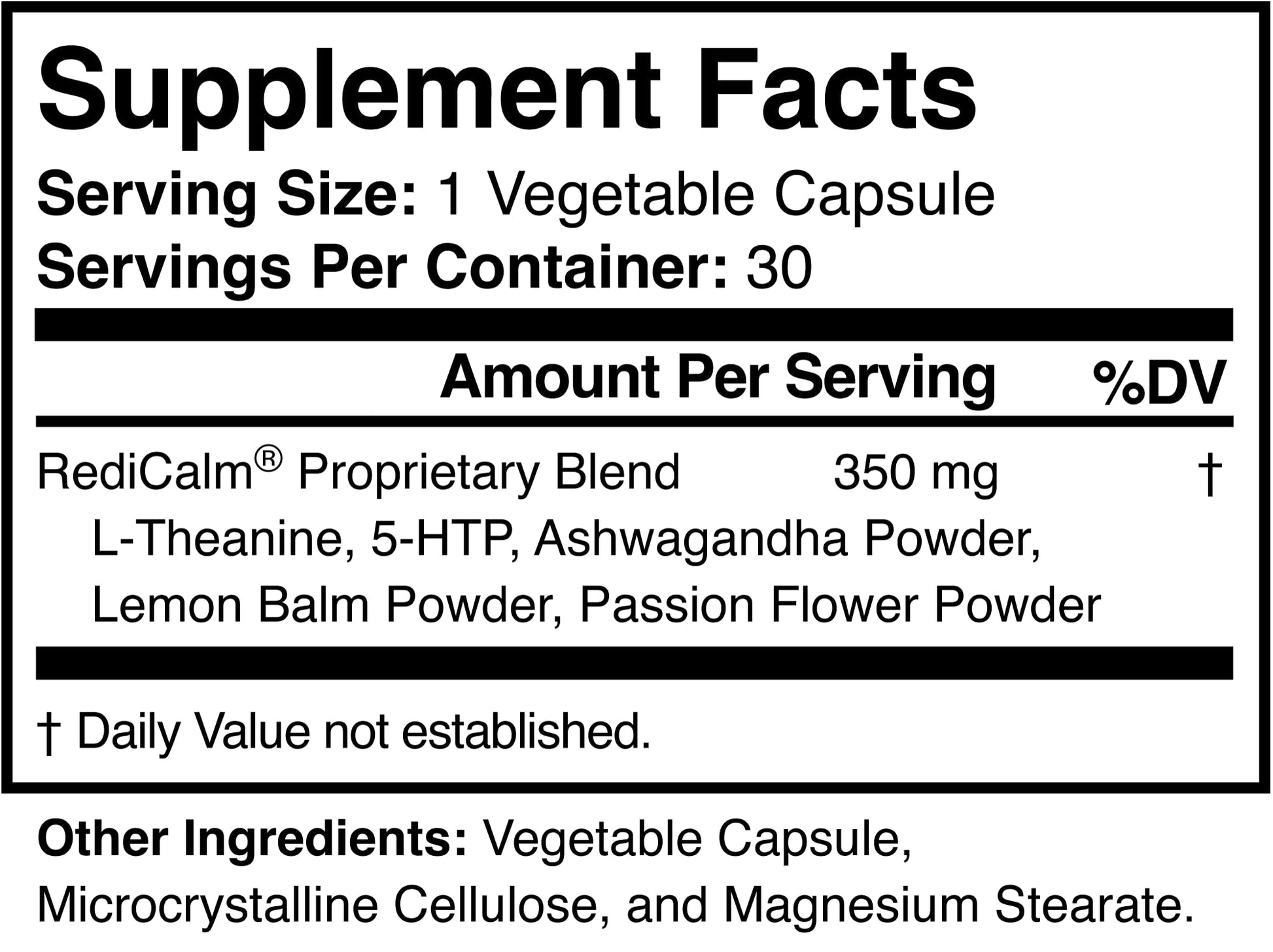 RediCalm - Natural Stress Relief Supplement - Non-GMO, Vegan, Gluten-Free - Maple Wellness Supplements