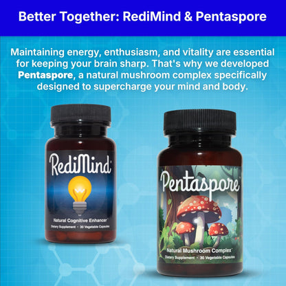 RediMind - Natural Cognitive Enhancement Supplement Capsule - Non-GMO, Vegan, Gluten-Free - Maple Wellness Supplements
