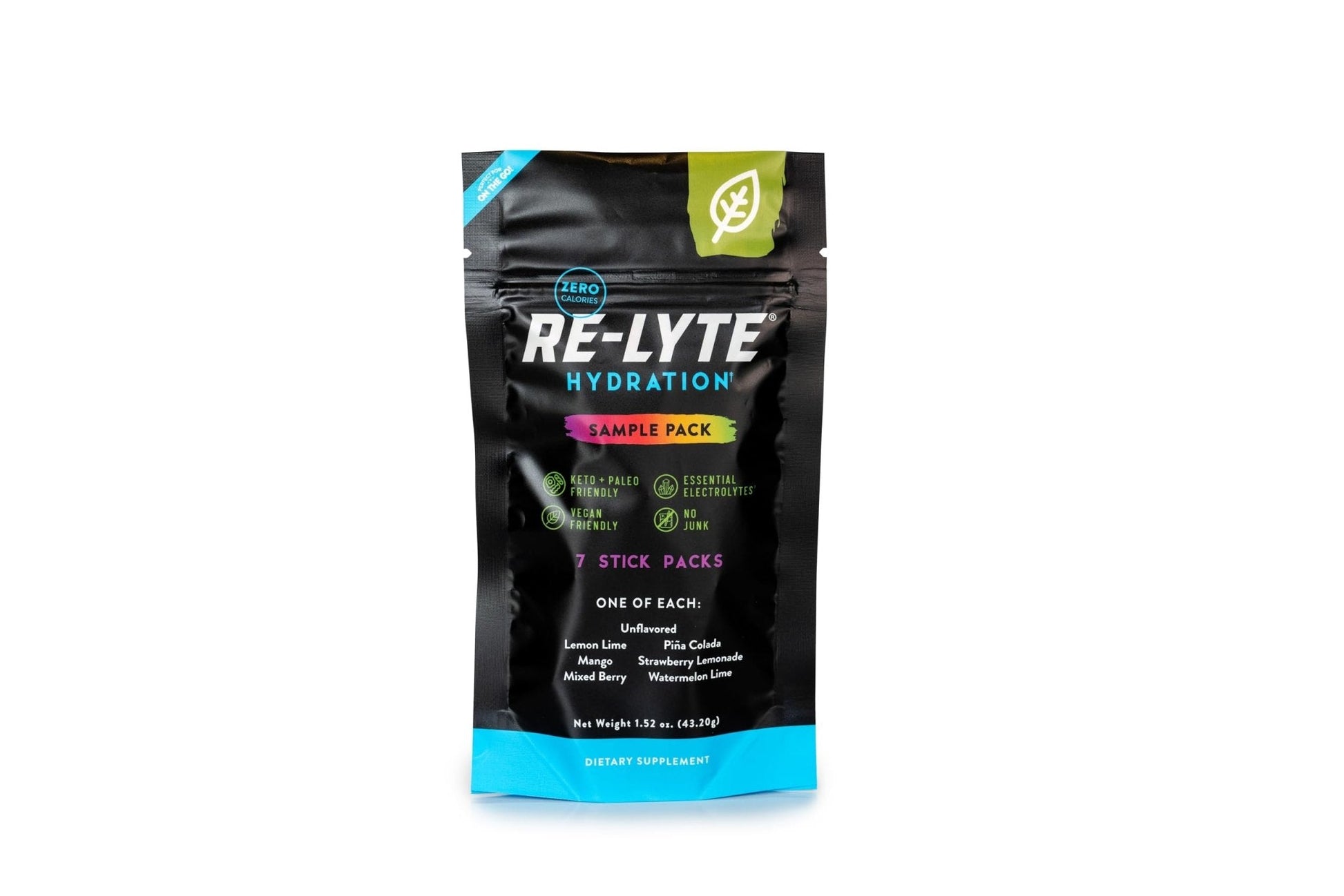 REDMOND Re-Lyte Hydration Electrolyte Powder Drink Mix Variety (7 Stick Packs) - Maple Wellness Supplements