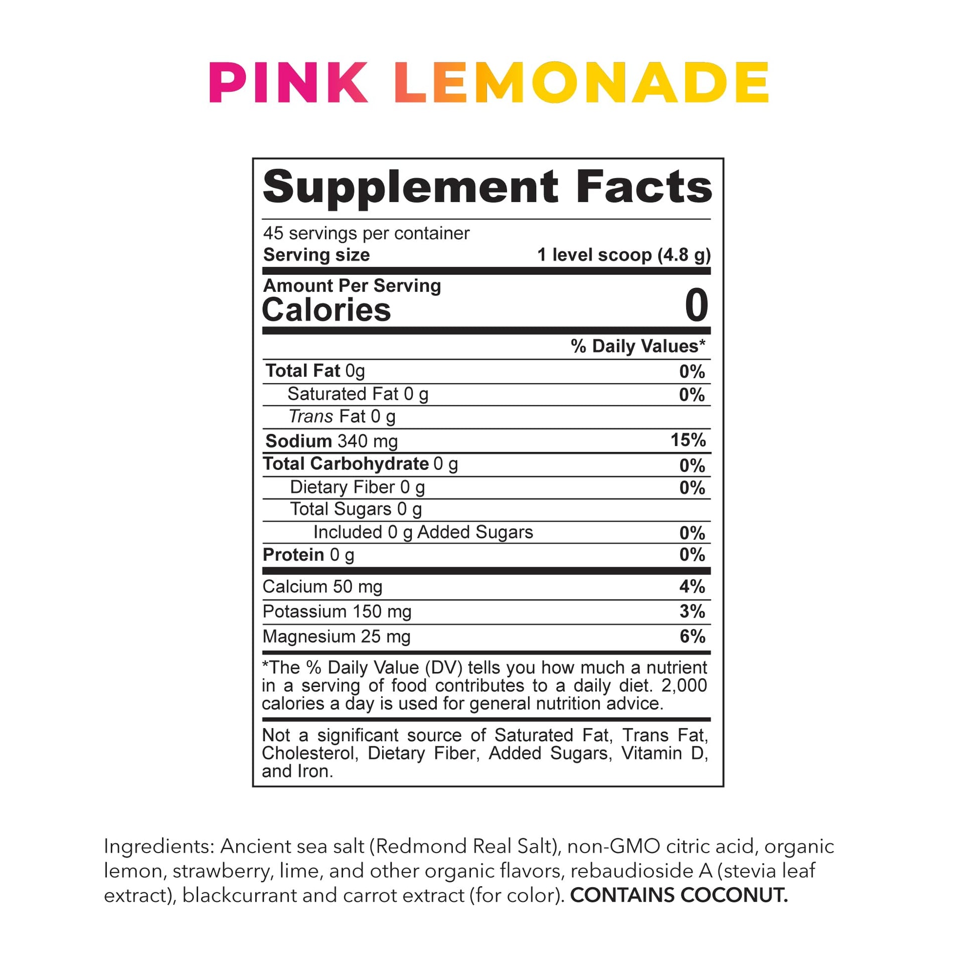 REDMOND Re-Lyte Kids Hydration Electrolyte Mix Powder, Pink Lemonade 7.62 oz - Maple Wellness Supplements