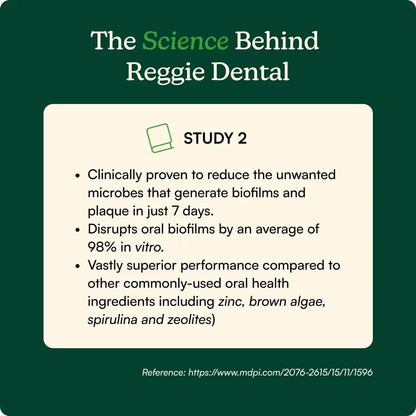 Reggie Dental Powder for Dogs | Reduce Bad Breath in 7 Days, Plaque & Tartar Control | Natural Dog Dental Supplement | Postbiotic Formula with Organic Kelp | Vet-Approved & Made in USA | 60 Servings - Maple Wellness Supplements