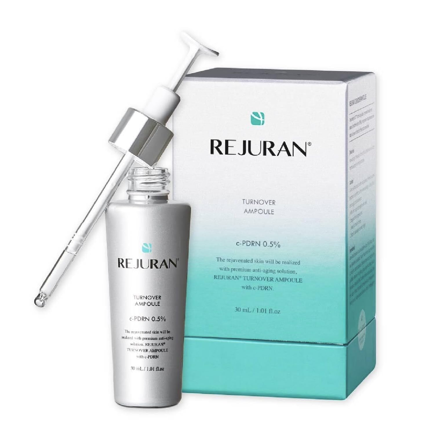 REJURAN® Turnover Ampoule, c-PDRN® – Original Salmon DNA PDRN Face Serum for Rejuvenation, Firming, Hydration & Youthful Glow - Maple Wellness Supplements
