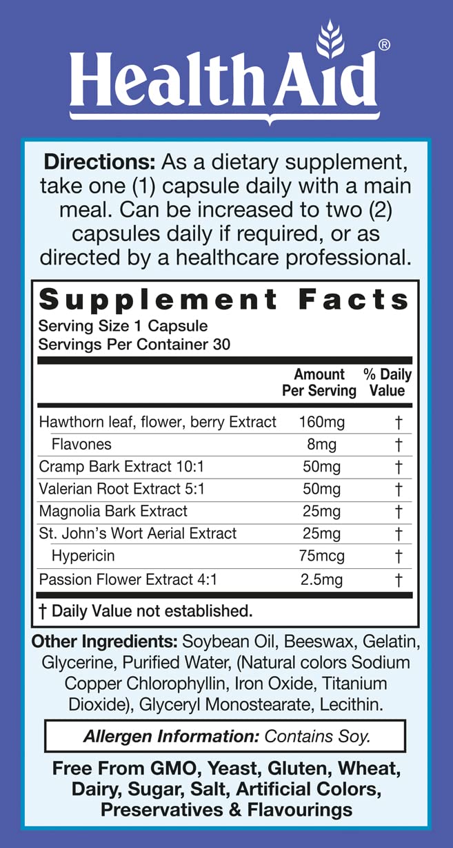 RelaxEase, Herbal Blend to Support Harmony and Tranquility, Once Daily, 30 ct, Helps Promote Health and Relaxation - Maple Wellness Supplements