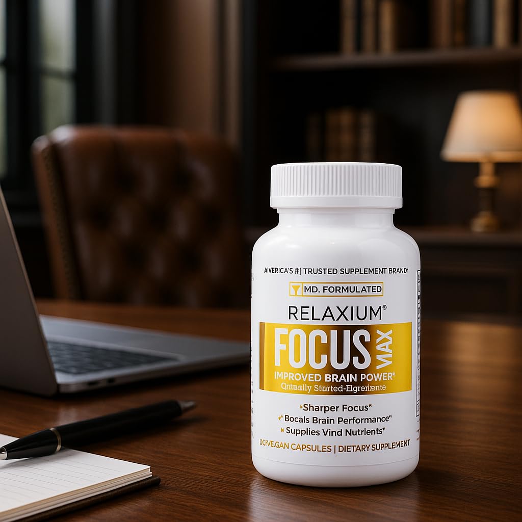 Relaxium FocusMax, Brain & Focus Health Supplement, Mental Clarity Support, Proven Concentration, Focus, Memory, - Maple Wellness Supplements