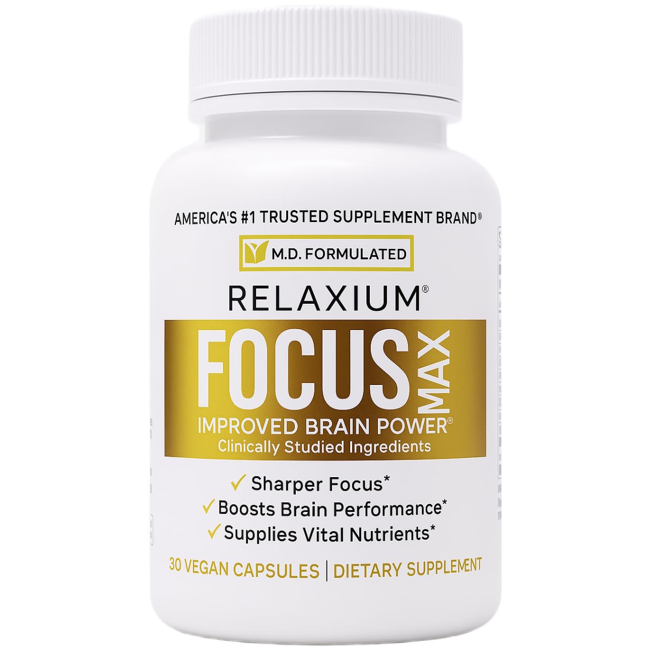 Relaxium FocusMax, Brain & Focus Health Supplement, Mental Clarity Support, Proven Concentration, Focus, Memory, - Maple Wellness Supplements