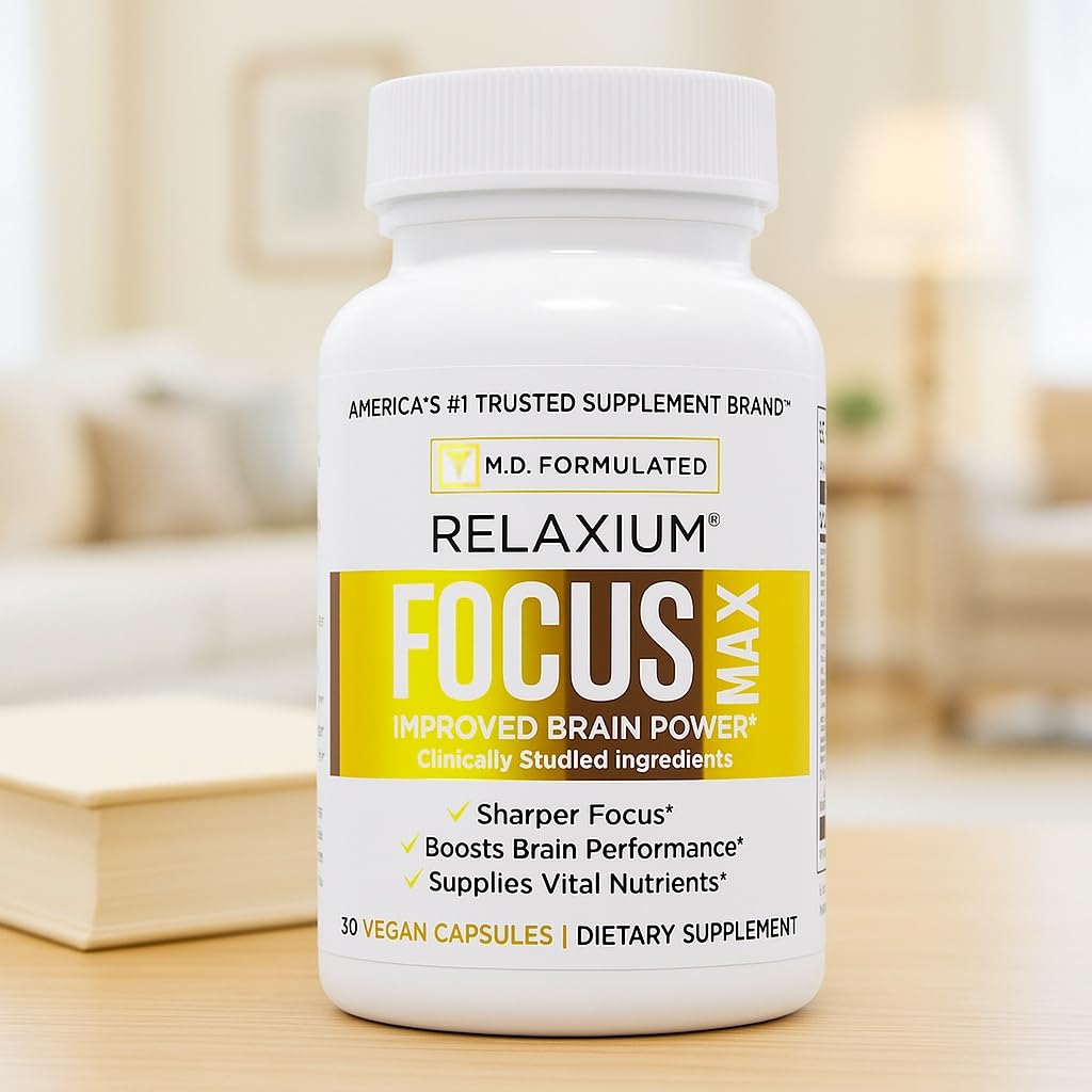 Relaxium FocusMax, Brain & Focus Health Supplement, Mental Clarity Support, Proven Concentration, Focus, Memory, - Maple Wellness Supplements