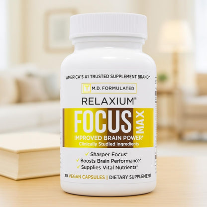 Relaxium FocusMax, Brain & Focus Health Supplement, Mental Clarity Support, Proven Concentration, Focus, Memory, - Maple Wellness Supplements