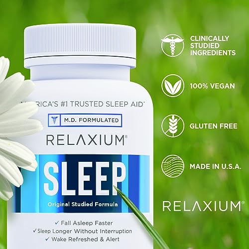 Relaxium Sleep Aid, 30-Day Supply, Dietary Supplement, Better Sleep, Magnesium - Maple Wellness Supplements