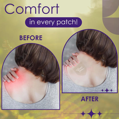 Relief Day Patch - Arnica, White Willow Bark, Saffron & Peppermint for Soreness and discomfort for Women and Men - Maple Wellness Supplements
