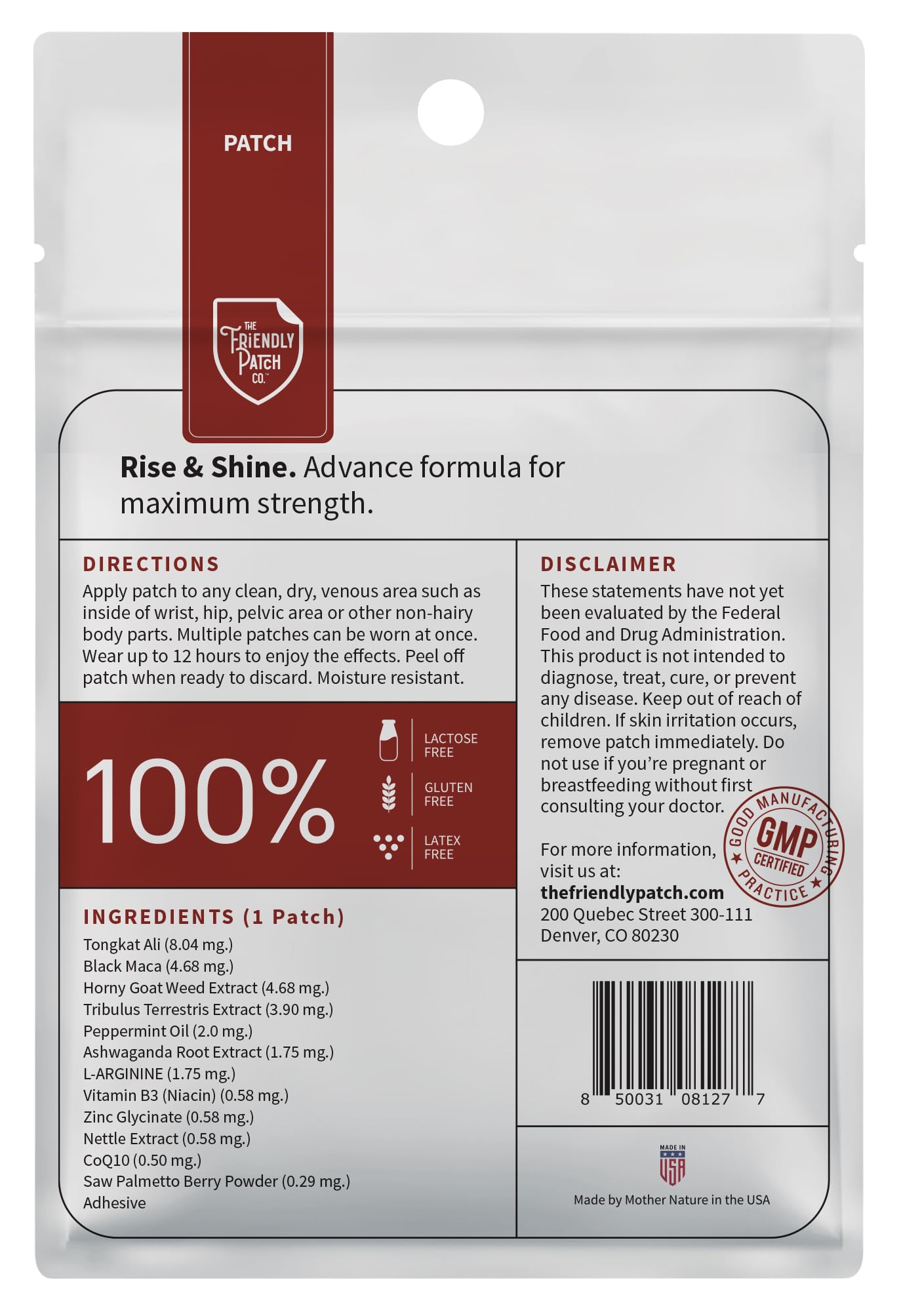 Relief Day & Rise & Shine Patch Bundle - Arnica, White Willow Bark, Tongkat Ali, Horny Goat Weed, Saffron & Peppermint for Soreness, Strength, and Performance Support - 16 Plant-Powered Patches for Me - Maple Wellness Supplements