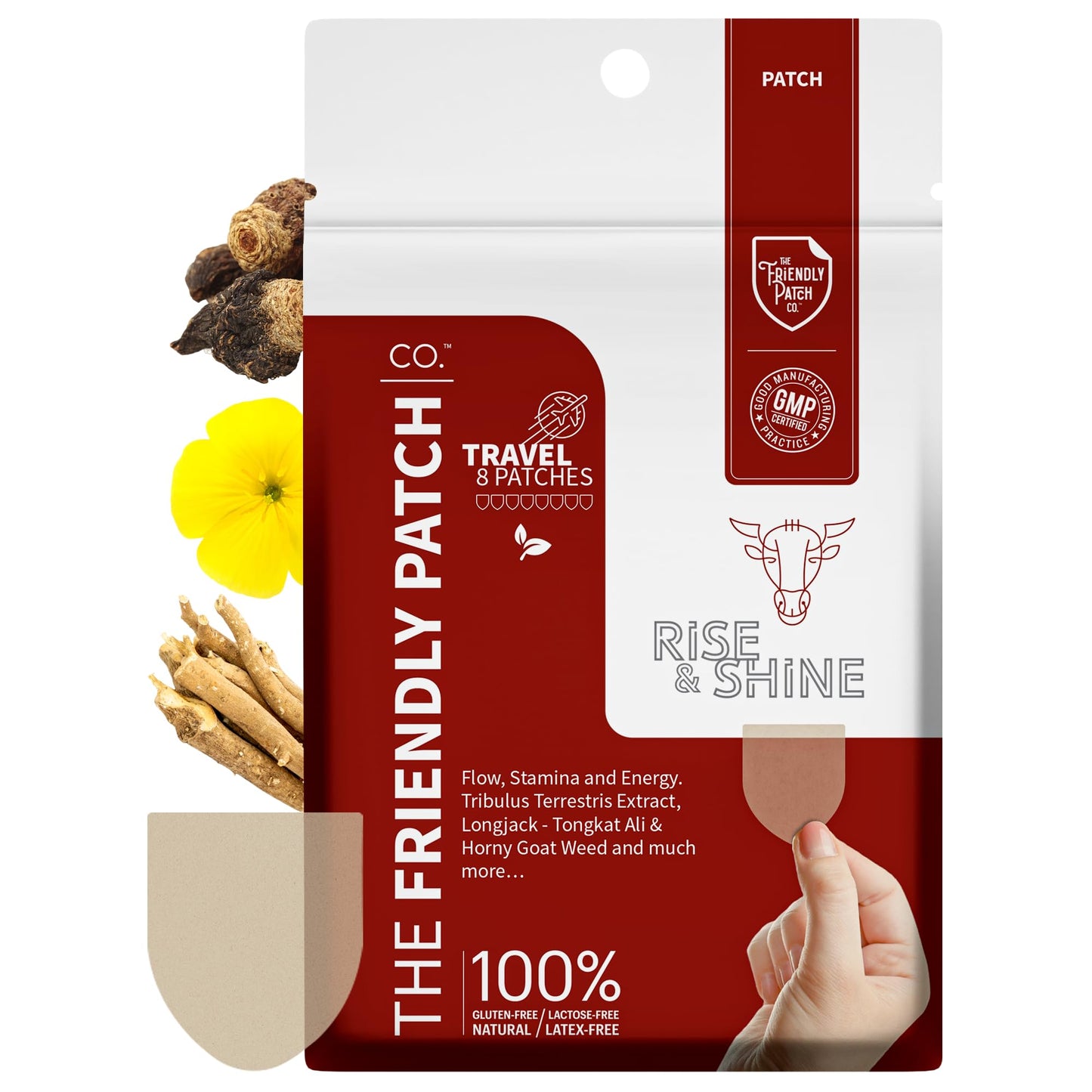 Relief Day & Rise & Shine Patch Bundle - Arnica, White Willow Bark, Tongkat Ali, Horny Goat Weed, Saffron & Peppermint for Soreness, Strength, and Performance Support - 16 Plant-Powered Patches for Me - Maple Wellness Supplements