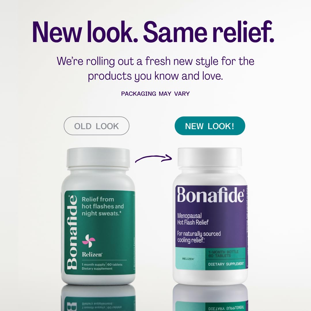 Relizen by Bonafide. Relief from Menopausal Hot Flashes & Night Sweats. — 1-Month Supply (60 Tablets) - Maple Wellness Supplements