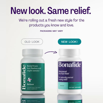 Relizen by Bonafide. Relief from Menopausal Hot Flashes & Night Sweats. — 2-Month Supply (120 Tablets) - Maple Wellness Supplements