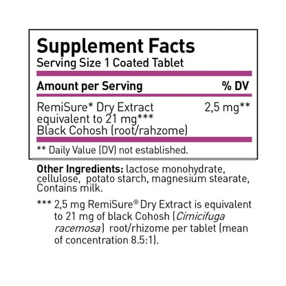 Remifemin Menopause Symptoms Relief - Clinically Proven Ingredients - Menopause Supplements - Black Cohosh - Estrogen-Free - Made in Germany - 60 Tablets - Maple Wellness Supplements