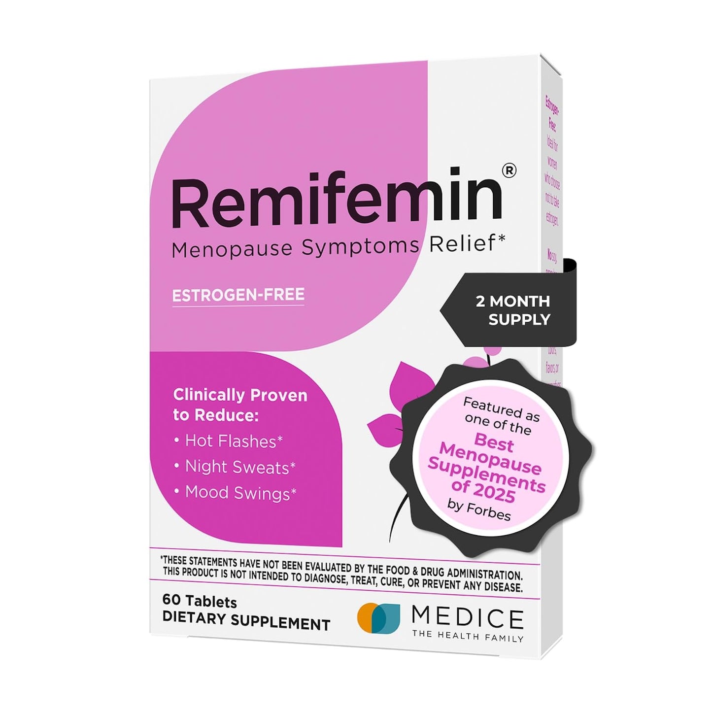 Remifemin Menopause Symptoms Relief - Clinically Proven Ingredients - Menopause Supplements - Black Cohosh - Estrogen-Free - Made in Germany - 60 Tablets - Maple Wellness Supplements