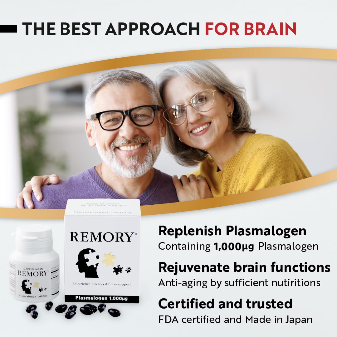 REMORY Plasmalogen Sea Squirt Supplement - Brain Health Supplement - 30 Days Supply - Maple Wellness Supplements