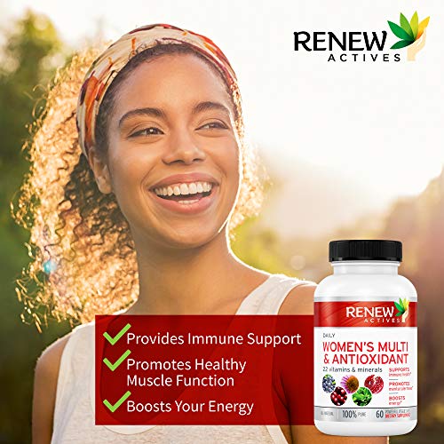Renew Actives Women's Multi-Vitamin & Antioxidant: Daily Health Supplement for Woman - Maple Wellness Supplements