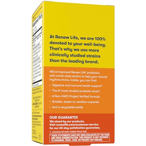 Renew Life Everyday Probiotic Capsules, Daily Supplement Supports Urinary, Digestive - Maple Wellness Supplements