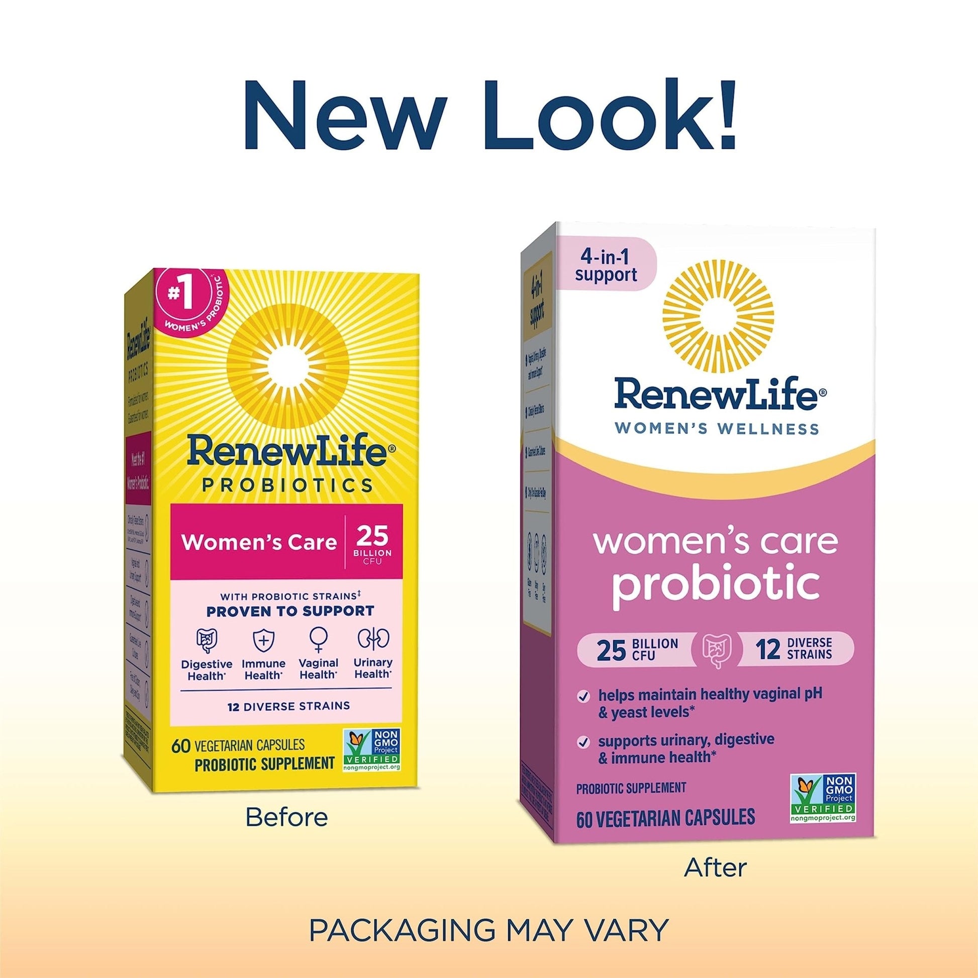 Renew Life Probiotic Adult 50 Plus Probiotic Capsules, Daily Supplement Supports Urinary - Maple Wellness Supplements
