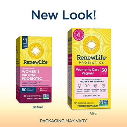 Renew Life Women's Probiotic Capsules, 50 Billion CFU Guaranteed, Supports pH Balance - Maple Wellness Supplements