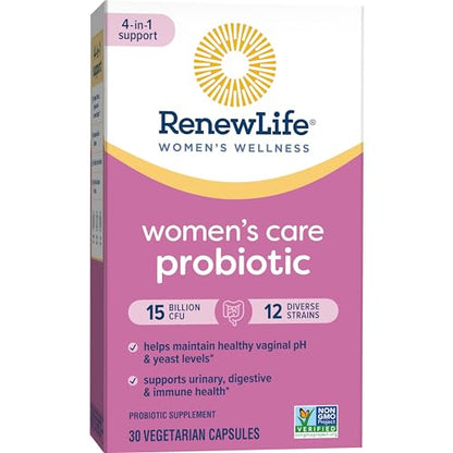 Renew Life Women's Probiotic Capsules, Supports pH Balance for Women, Vaginal, Urinary - Maple Wellness Supplements