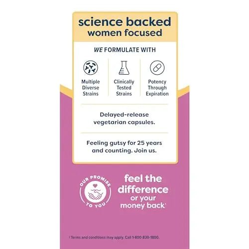 Renew Life Women's Probiotic Capsules, Supports pH Balance for Women, Vaginal, Urinary, Digestive and Immune Health, L. Rhamnosus GG, Dairy, Soy and Gluten-Free, 25 Billion CFU - 60 Ct - Maple Wellness Supplements
