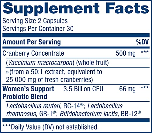 Renew Life Women's Wellness Vaginal and Urinary Probiotic and Cranberry Supplement - Maple Wellness Supplements