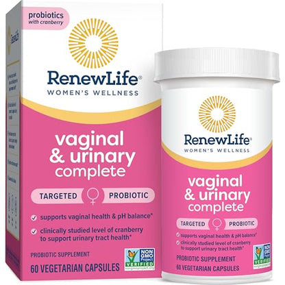 Renew Life Women's Wellness Vaginal and Urinary Probiotic and Cranberry Supplement - Maple Wellness Supplements