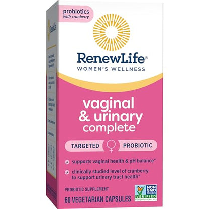 Renew Life Women's Wellness Vaginal and Urinary Probiotic and Cranberry Supplement - Maple Wellness Supplements