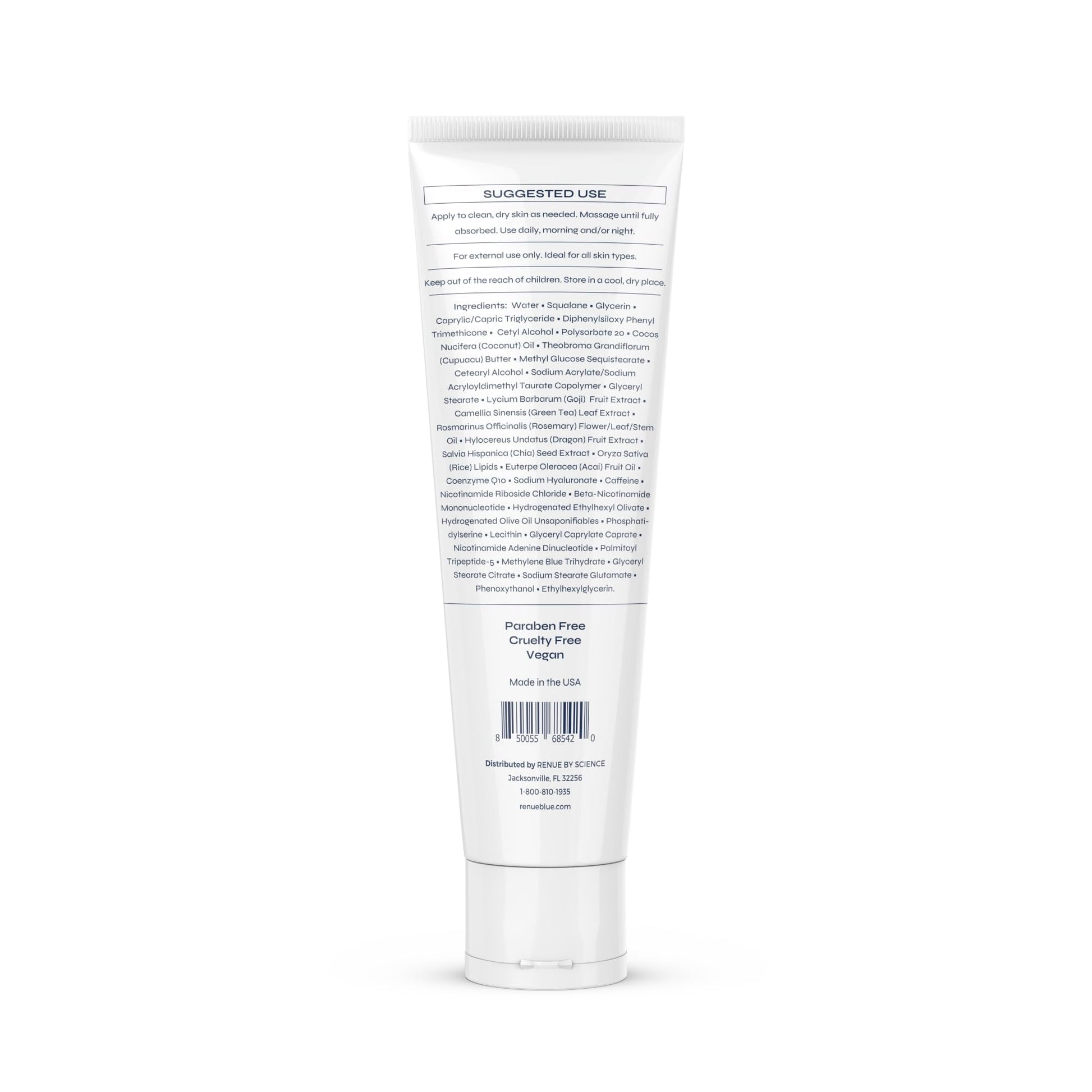 Renue Blue Methylene Blue Moisturizing Body Cream – Liposomal NAD+ Complex with Antioxidants, Peptides, and Botanical Extracts for Hydrated, Healthier‑Looking Skin - Maple Wellness Supplements