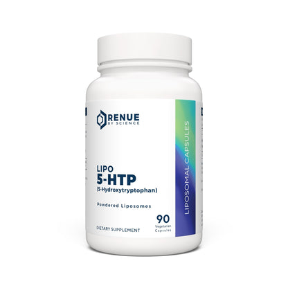 Renue By Science 5HTP | Liposomal 5 HTP Supplement | 90 5-HTP Capsules - 75mg 5-hydroxytryptophan per Serving | Amino Acid Supplement | Non-GMO | Made in The USA & Third-Party Tested - Maple Wellness Supplements