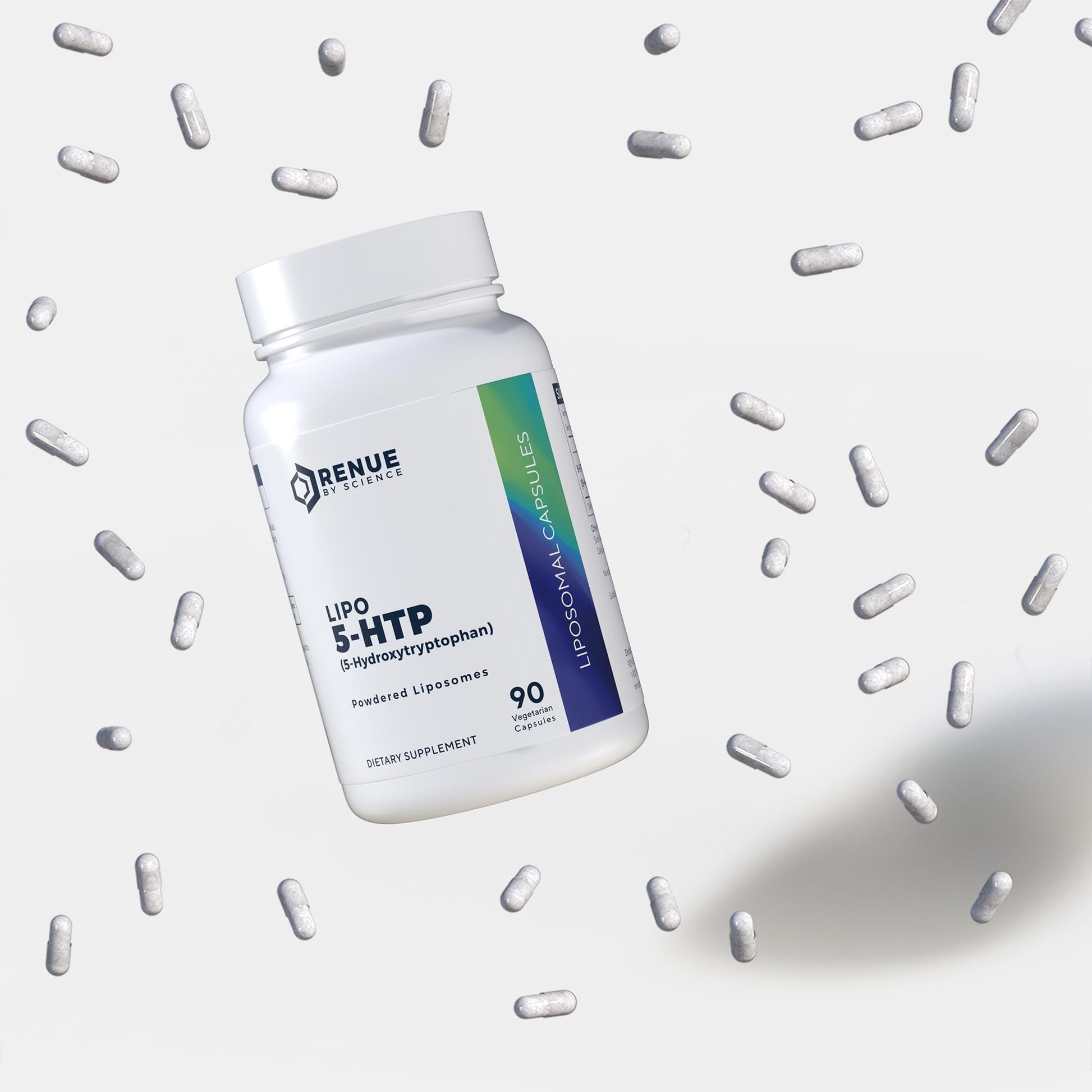 Renue By Science 5HTP | Liposomal 5 HTP Supplement | 90 5-HTP Capsules - 75mg 5-hydroxytryptophan per Serving | Amino Acid Supplement | Non-GMO | Made in The USA & Third-Party Tested - Maple Wellness Supplements
